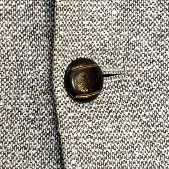 Size 40 Brown and white fleck silken wool notch lapel 2 button jacket - Picture 3 of 5